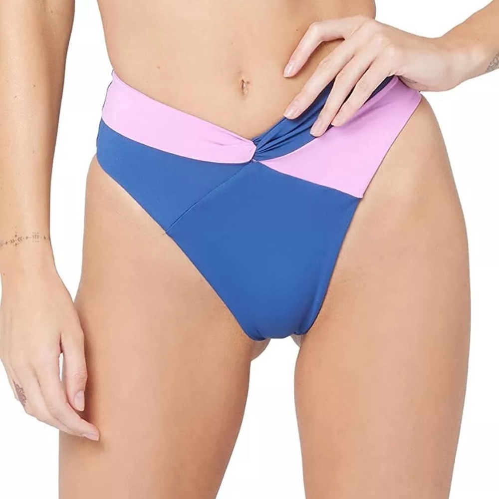L*Space Nancy Lee Bitsy Bikini Bottom Color: Indigo/Rosebud